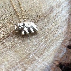 Gold elephant necklace!